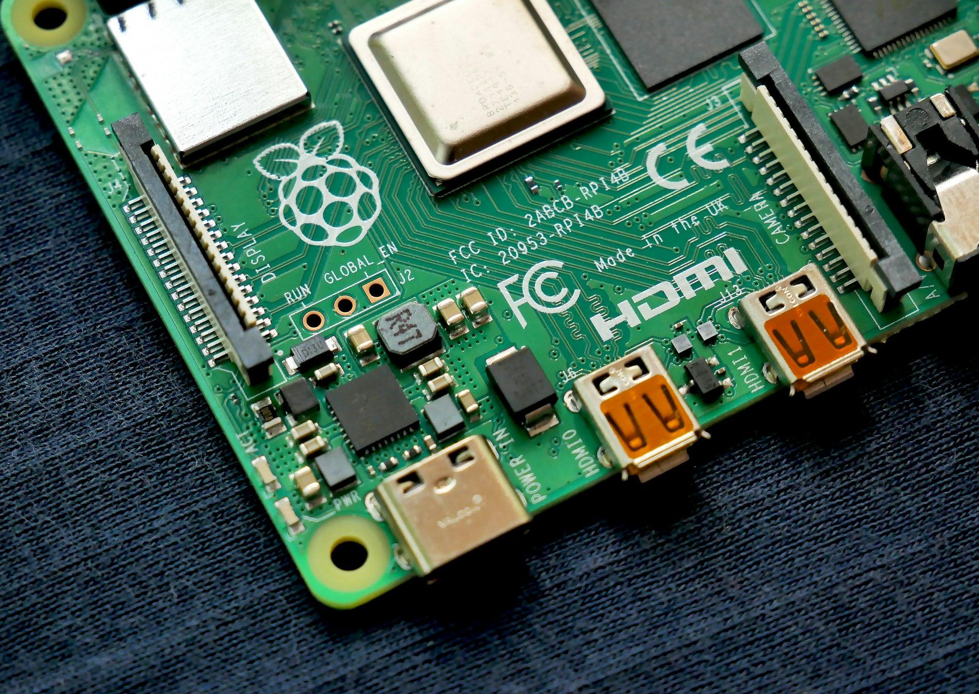 green and white circuit board