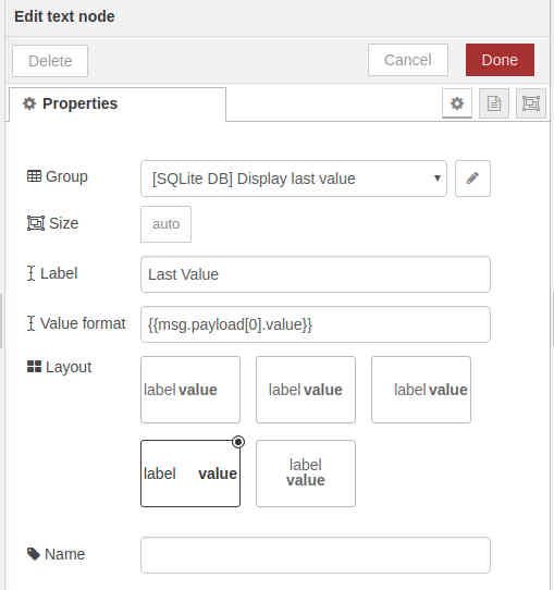 Edit text node - Chapter 8 - Develop your SCADA Application based on Node-RED