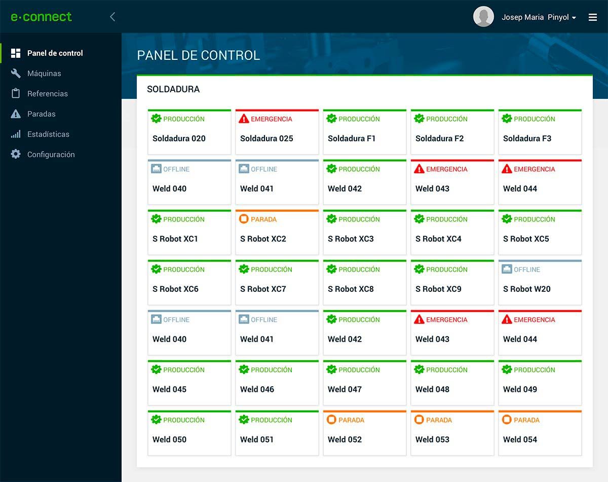 e-connect - Visualización de la maquinaria conectada