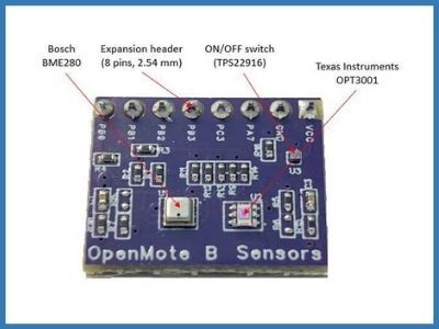 Sensores Openmote B - Obtenga la temperatura, la humedad y la presión con la placa de sensores OpenMote