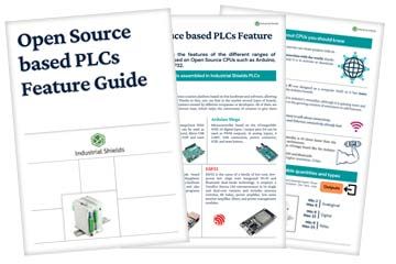 Features of the Open Source Industrial PLC like Arduino, ESP32 and Raspberry