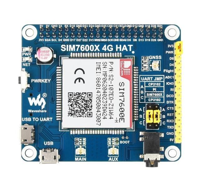 SIM7600E-H 4G HAT for Raspberry Pi SIM7600E-H 4G HAT for Raspberry Pi