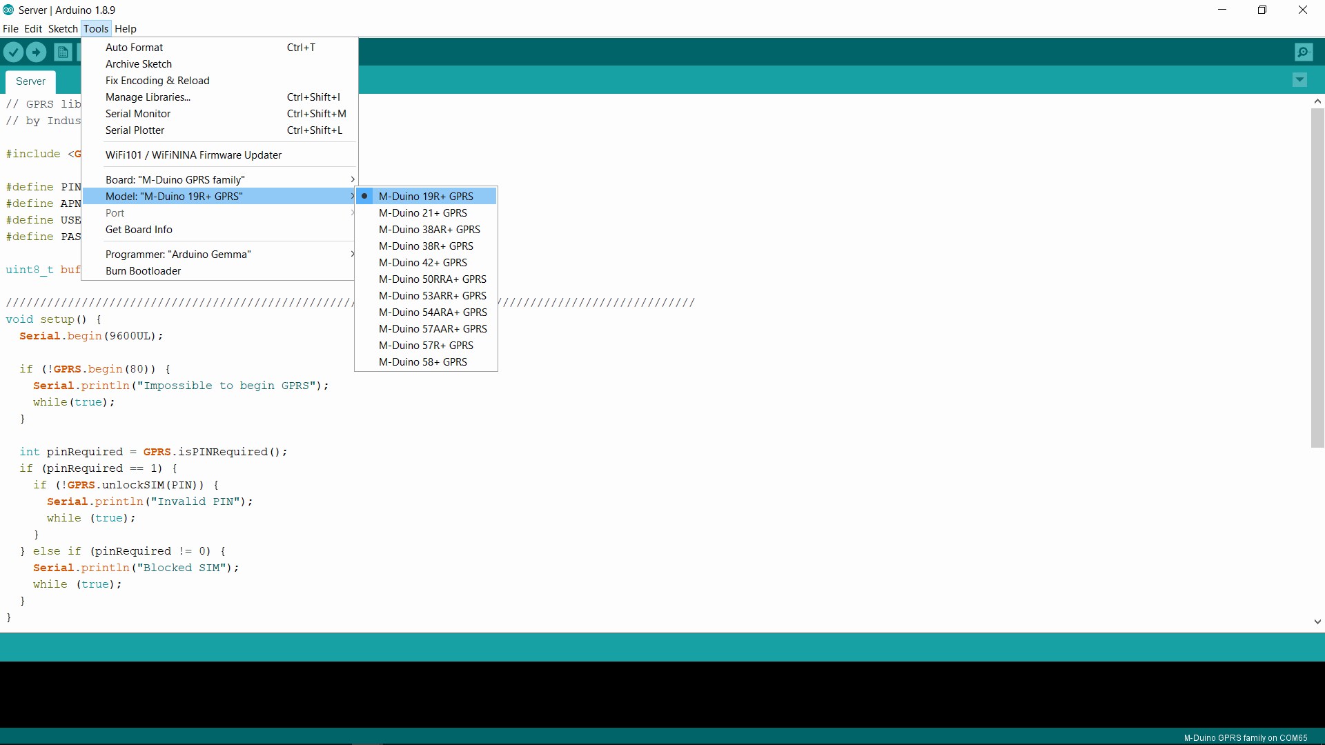 Arduino IDE M-Duino Boards 2