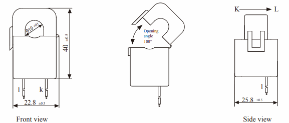 YHDC SCT-010 Diagrama de tamaño de contorno (mm)