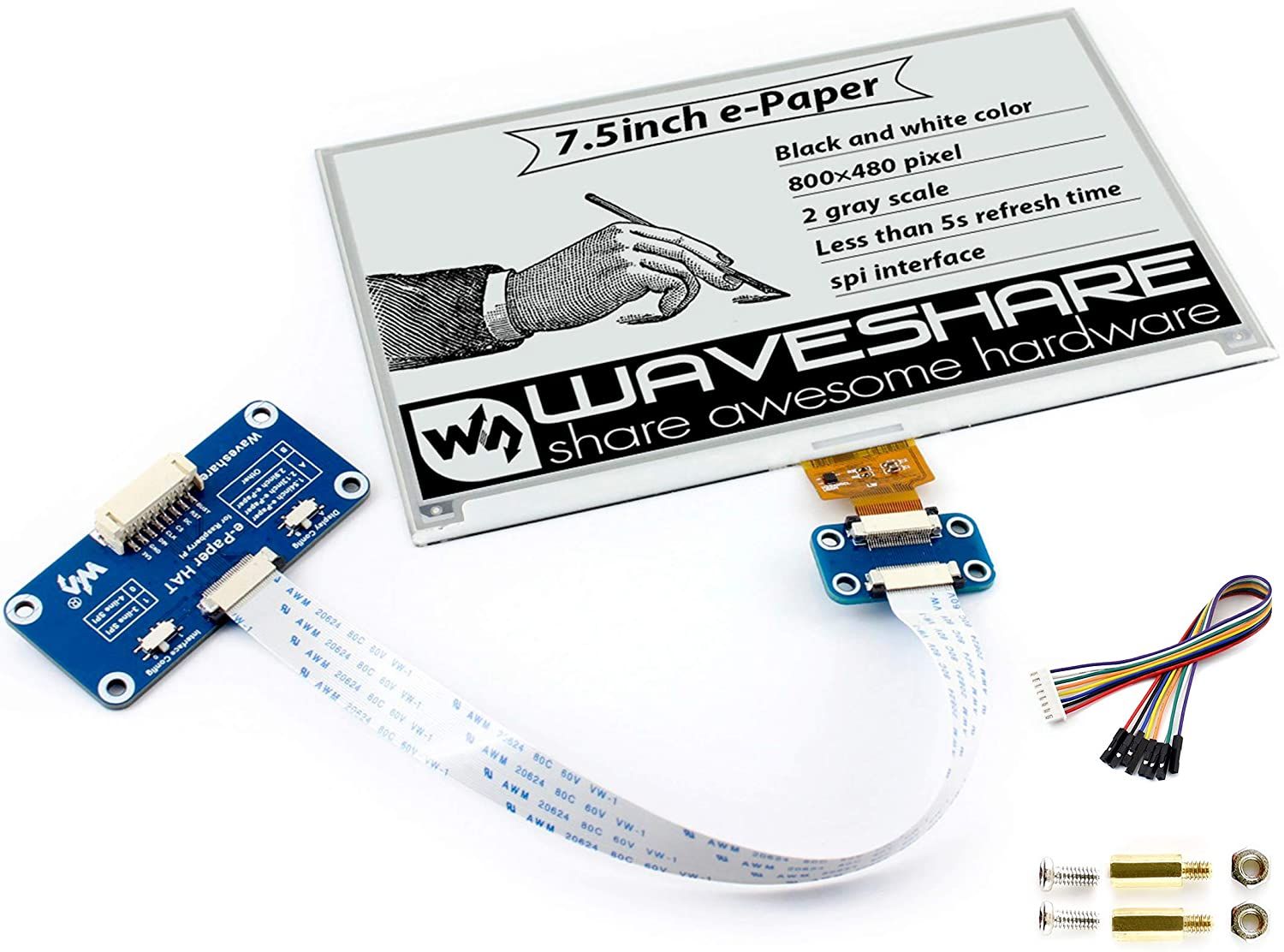 Introduction of How to test 7.5" E-Paper Display with Raspberry Pi Introduction of How to test 7.5" E-Paper Display with Raspberry Pi