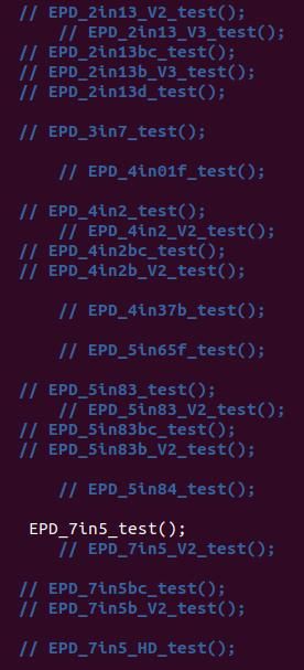 C examples - EPD_7in5_test(); - How to test 7.5" E-Paper Display with Raspberry Pi C examples - EPD_7in5_test(); - How to test 7.5" E-Paper Display with Raspberry Pi