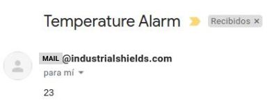 Alarma de Temperatura - Email - Tutorial de Node-RED: Cómo enviar correos electrónicos utilizando el PLC de Raspberry