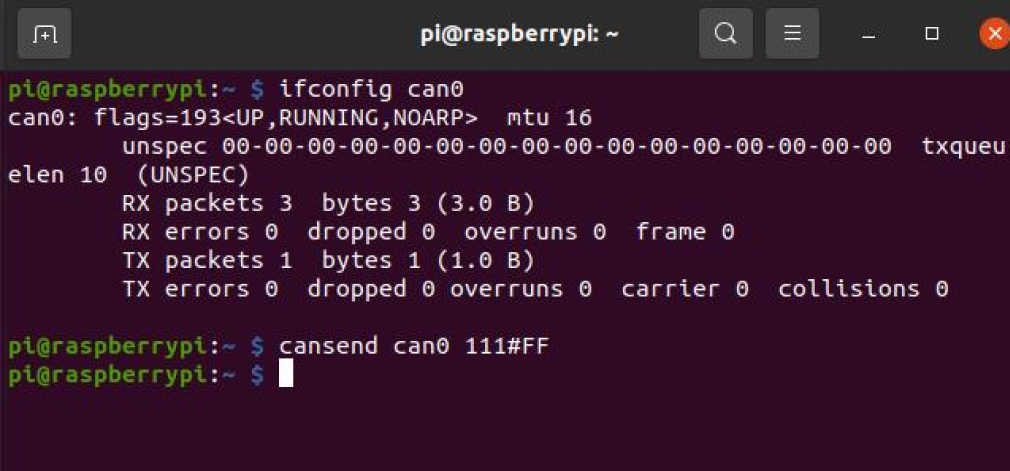 send the datasend the data - How to test CANBUS with Raspberry PLC