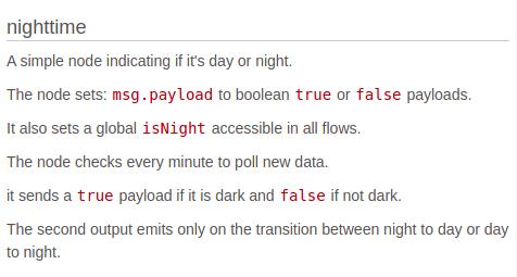 Node nighttime - Node-RED Tutorial Node nighttime - Node-RED Tutorial