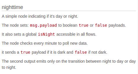 Node nighttime - Node-RED Tutorial