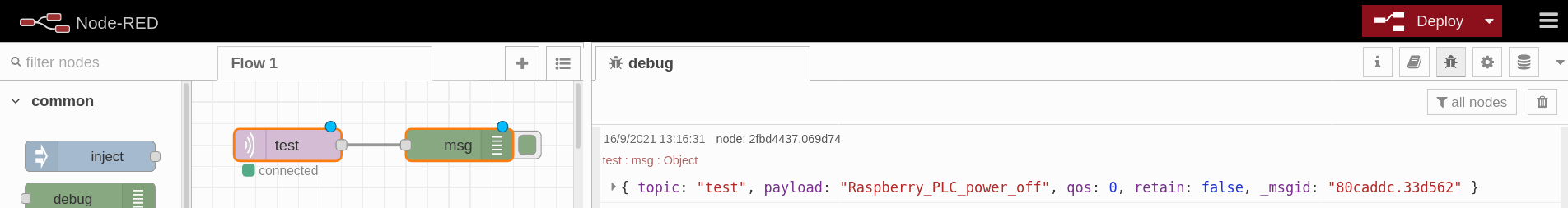debug - MQTT Server: PC (Localhost) - How to send a warning message when Raspberry PLC is Powered Off debug - MQTT Server: PC (Localhost) - How to send a warning message when Raspberry PLC is Powered Off