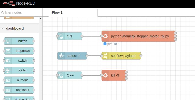 kill -9 - Node-RED & Raspberry Pi tutorial: How to run a stepper motor