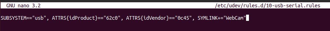 Add the subsystem, idProduct, idVendor and set the name to the symlink attribute - How to Assign a USB port in Raspberry PLC