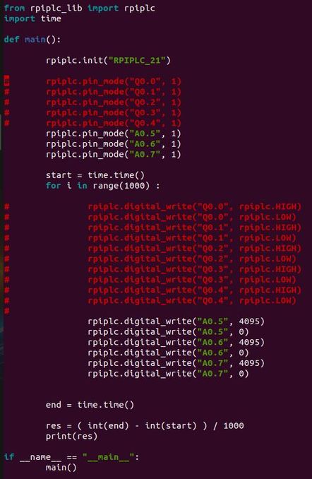 Analog outputs 1 - Speed Test Raspberry Pi PLC Outputs