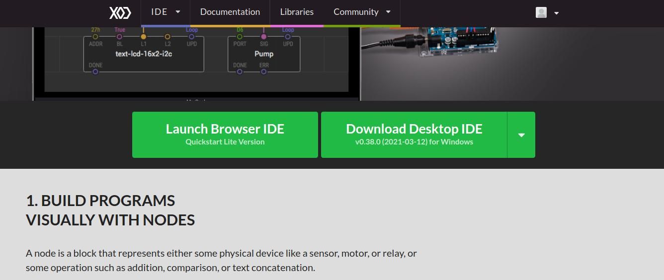 XOD.IDE - XOD.IO y PLC basado en Arduino: Cómo leer una entrada