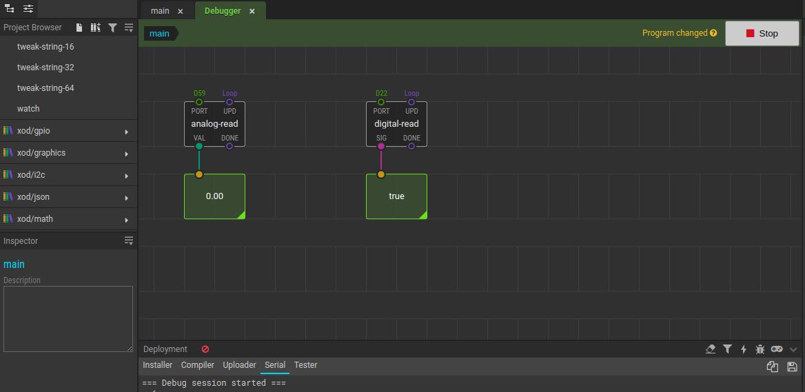 Reading a Digital input - XOD.IO & Arduino based PLC: How to read an input