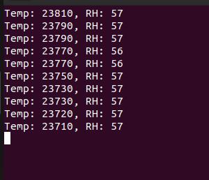 humidity and temperature coming from the SHT20 I2C sensor. humidity and temperature coming from the SHT20 I2C sensor.