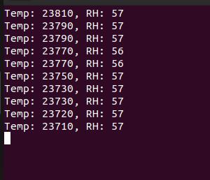 humidity and temperature coming from the SHT20 I2C sensor.