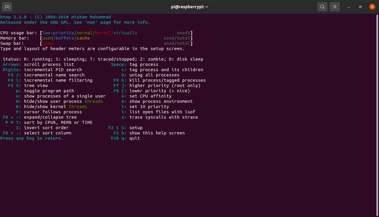 F1 - Htop - Primeros pasos con PLCs basados en Raspberry Pi