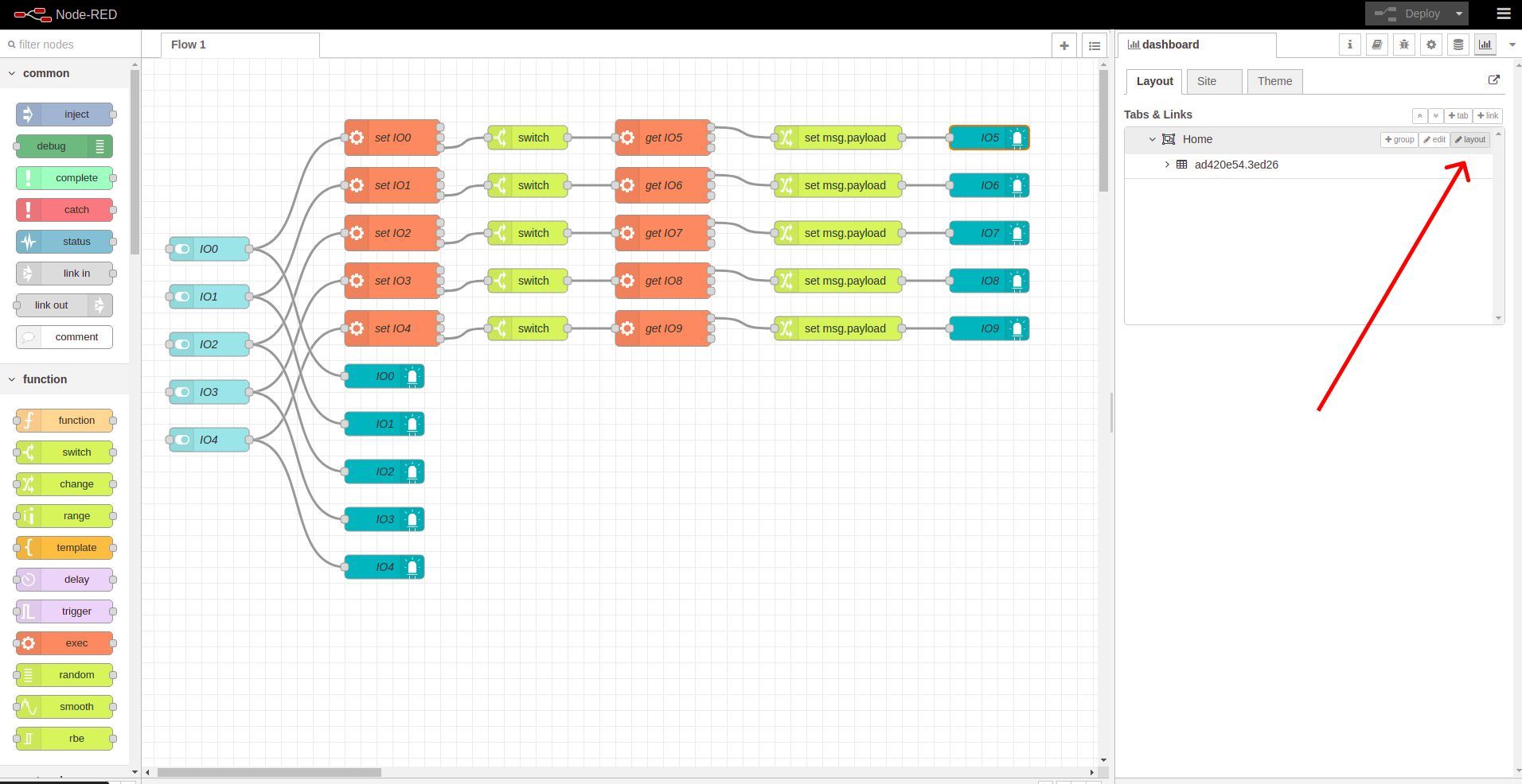 Tutorial de diseño - Node-RED y Panel PC de 7": Cómo probar las entradas y salidas