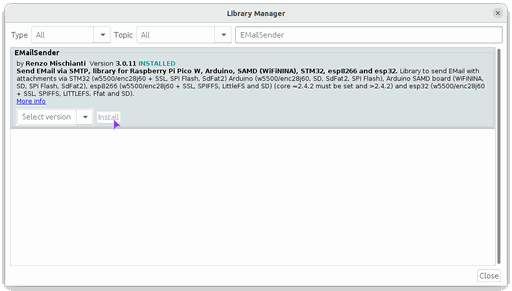 EMailSender in Library Manager