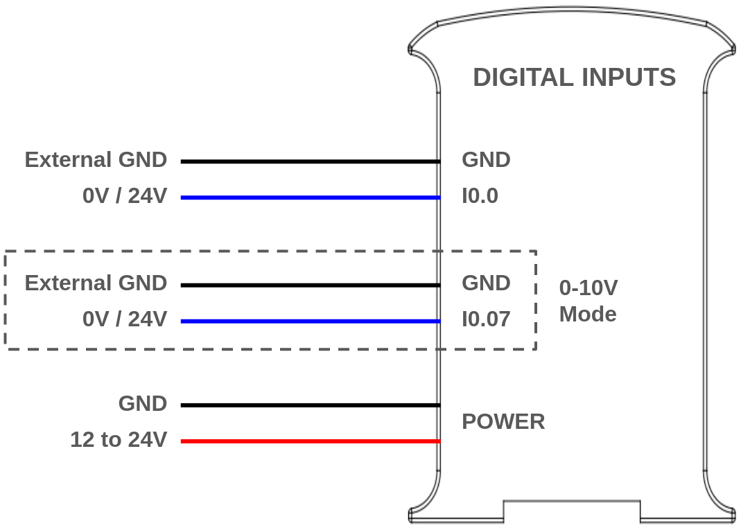 ESP32 PLC 14 digital inputs diagram