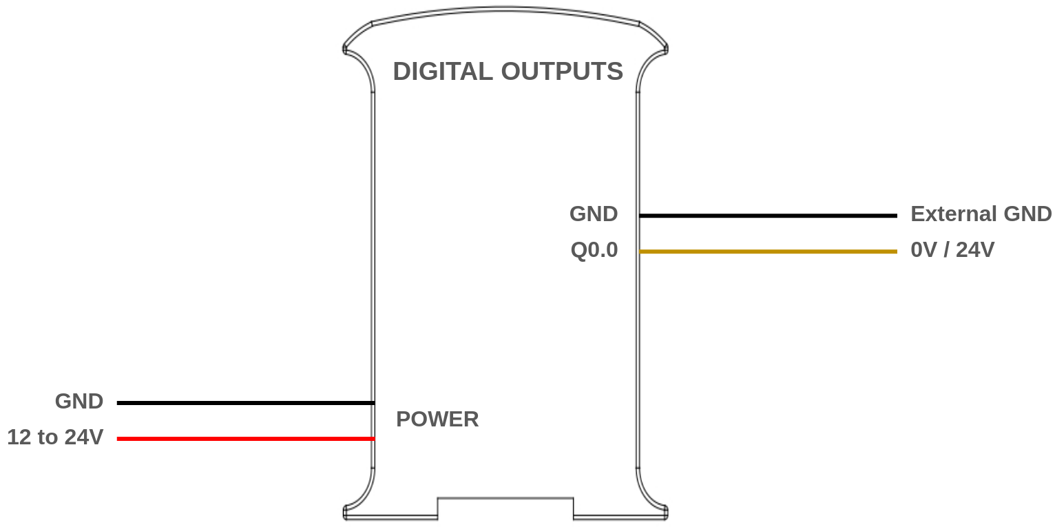 ESP32 PLC 14 digital outputs diagram
