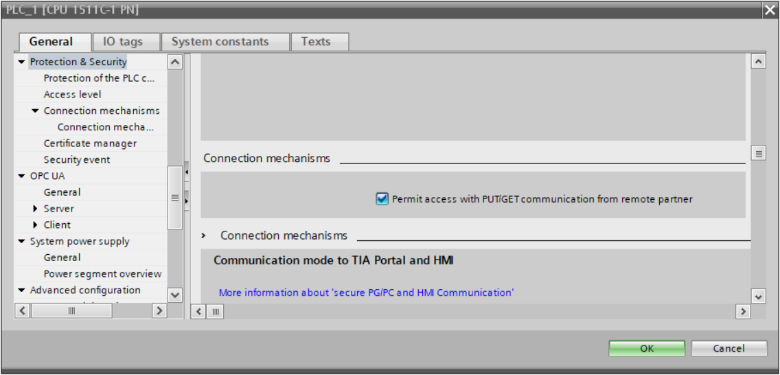 Test 2: read database from  PLC using Profinet protocol