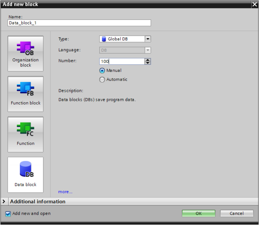 Test 2: read database from  PLC using Profinet protocol