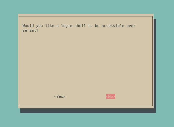 Raspberry Pi serial port login shell configuration prompt