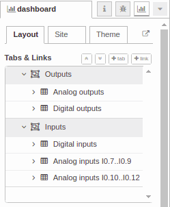 Dashboard Layout- Chapter 3 - Develop your SCADA application based on Node-RED