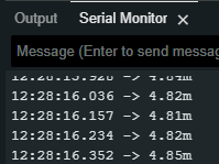 How appears dada in the Serial Monitor