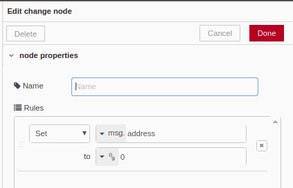 Java Script Object - Edit change node - Chapter 5 - Develop your SCADA Application on Node-RED Java Script Object - Edit change node - Chapter 5 - Develop your SCADA Application on Node-RED