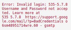 Error Invalid Login - Alarms Manager by Email Error Invalid Login - Alarms Manager by Email