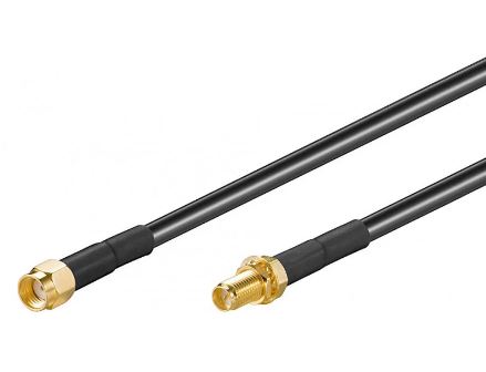 CABLE 50 2M SMA FEMALE SMA CONN BLACK CABLE BQ, SMA-SMF/50/2