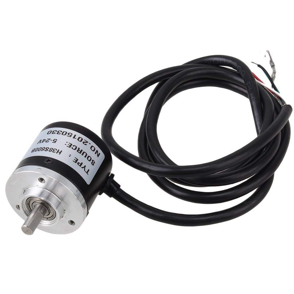 [210001000100] Two-phase AB incremental rotary encoder, 600P / R, 6 mm shaft (DC5-24Vdc)