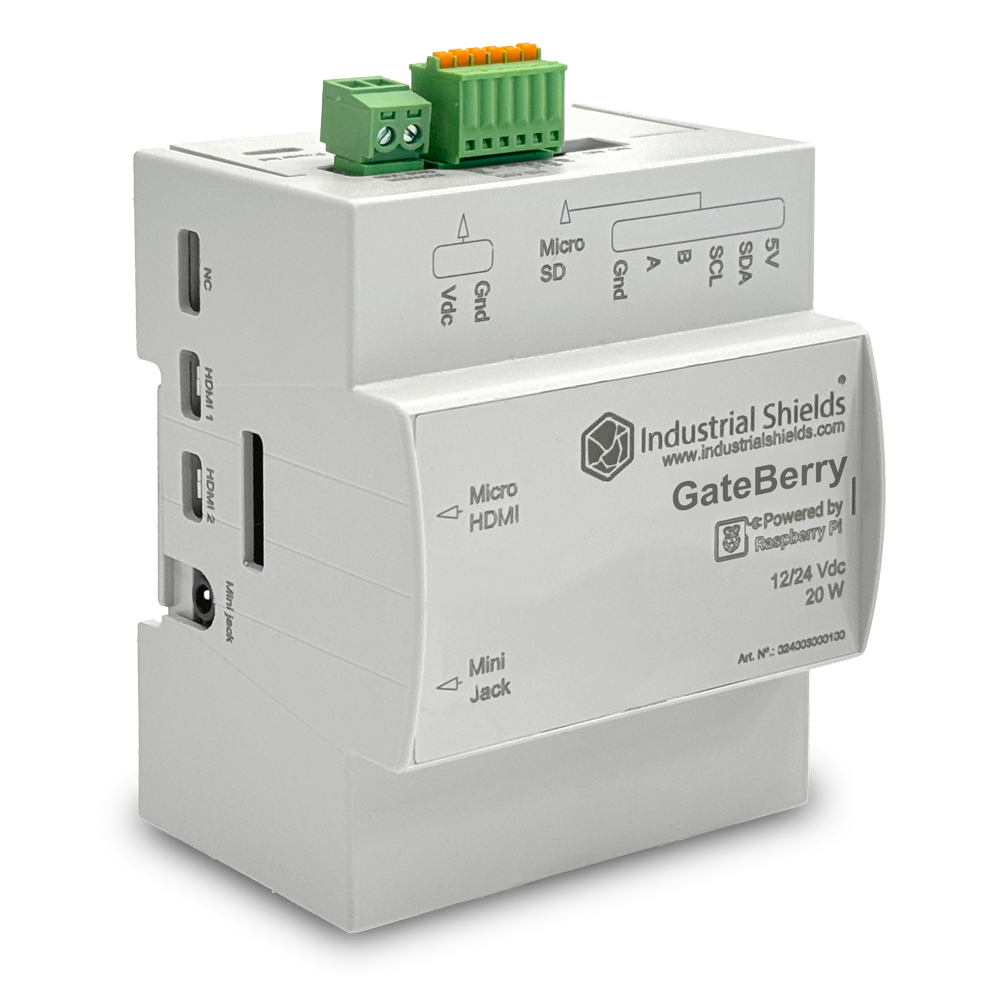 [024001000101] GateBerry FLEX (Sin Raspberry PI 4B, No Additional Com. Board 1)