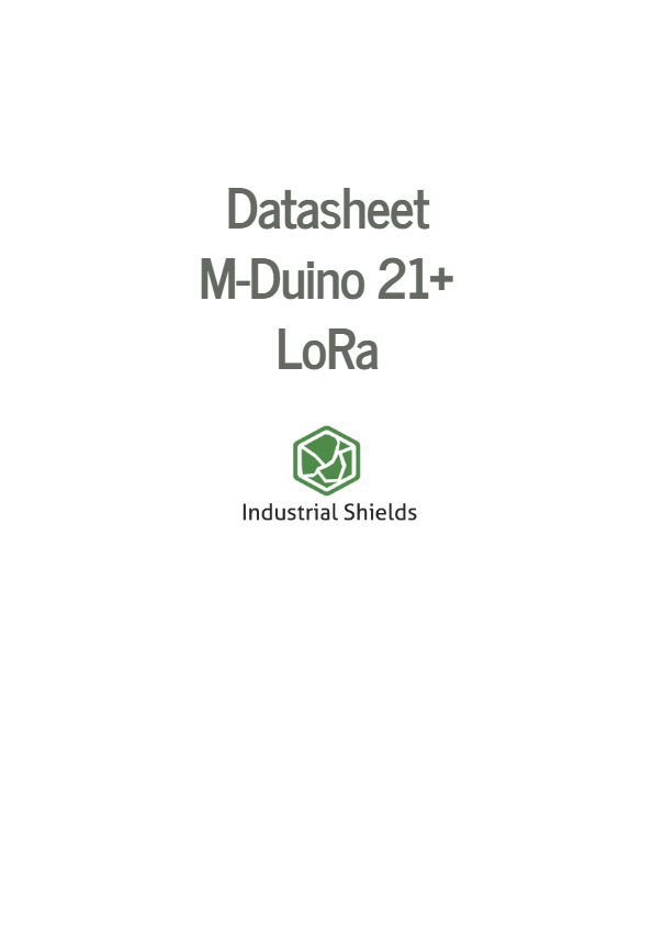 Datasheet M-Duino 21+ LoRa 
