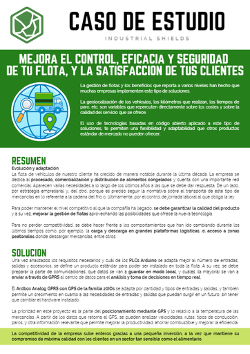 CASO de ESTUDIO (ESP) Gestión de Flotas con un PLC industrial basado en Arduino