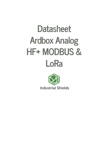 Ardbox Analog LoRa