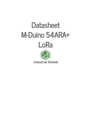 M-Duino 54ARA+ LoRa
