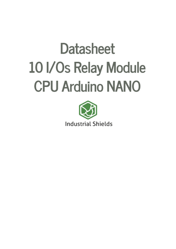 10 IOs Relay Arduino NANO