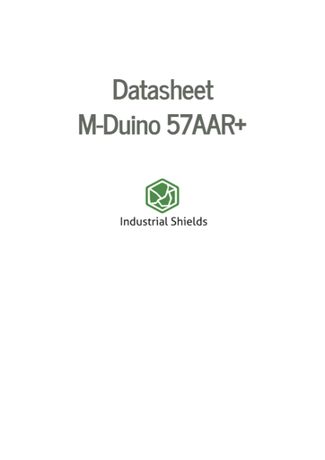 M-Duino 57AAR+ Arduino PLC Datasheet