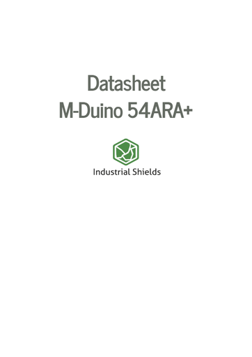 M-Duino 54ARA+ Arduino PLC Datasheet
