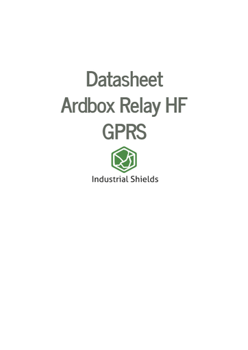 Ardbox Relay HF GPRS Arduino PLC