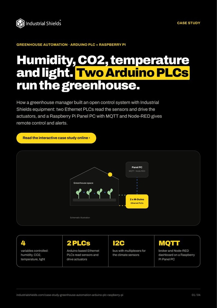 Case study: greenhouse automation with Arduino PLCs and a Raspberry Pi Panel PC