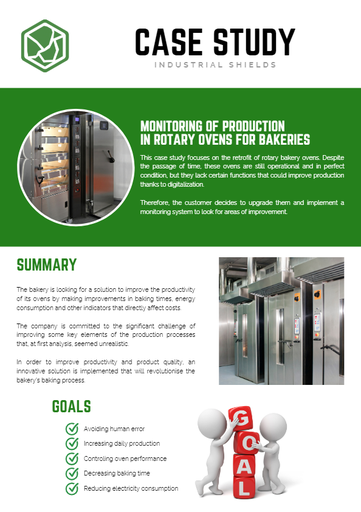Monitoring of production in rotary ovens for bajeries
