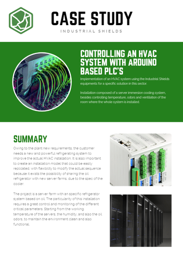 HVAC - control and monitoring with industrial plc based on Arduino