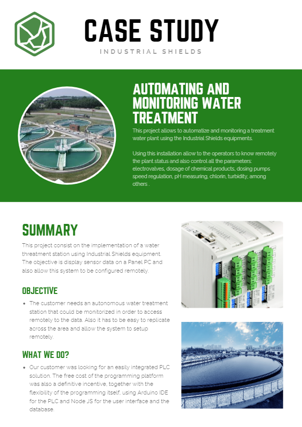 Water Treatment Arduino Industrial PLC 