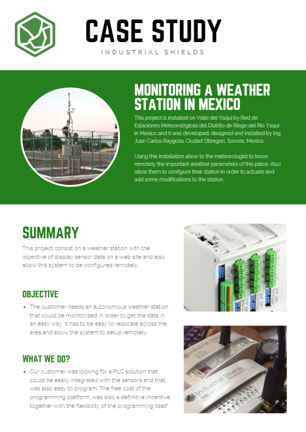 Weather Station with Industrial PLC based on Arduino